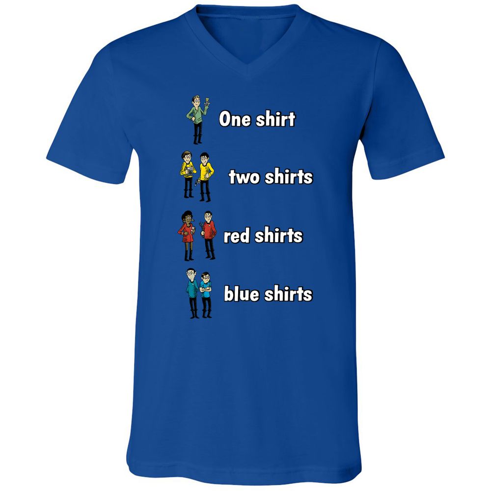 Unisex V-Neck T-Shirt - W339ZALK - True Royal - 4