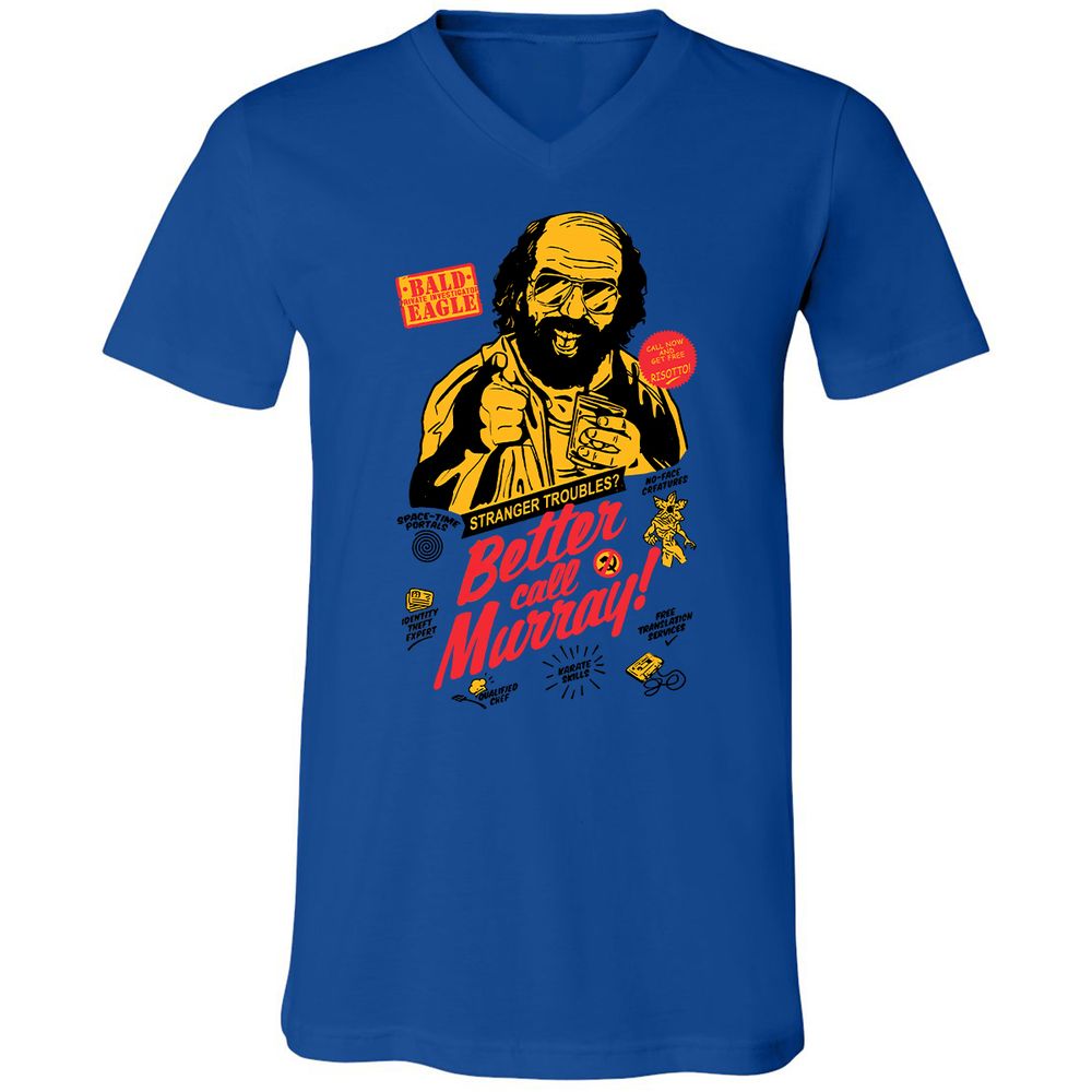 Unisex V-Neck T-Shirt - RRH3Y766 - True Royal - 4