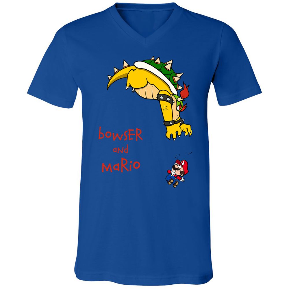 Unisex V-Neck T-Shirt - 8HAP5Z8W - True Royal - 4