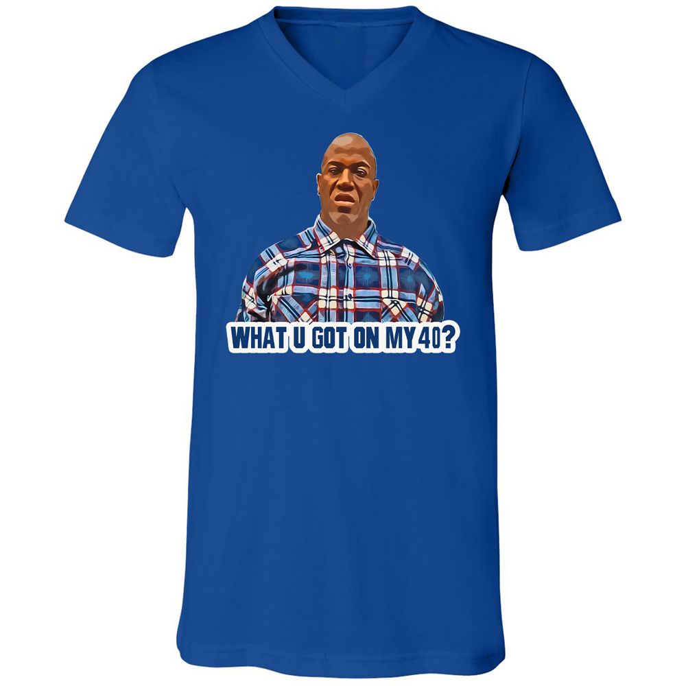 Unisex V-Neck T-Shirt - G11J9ZVX - True Royal - 4