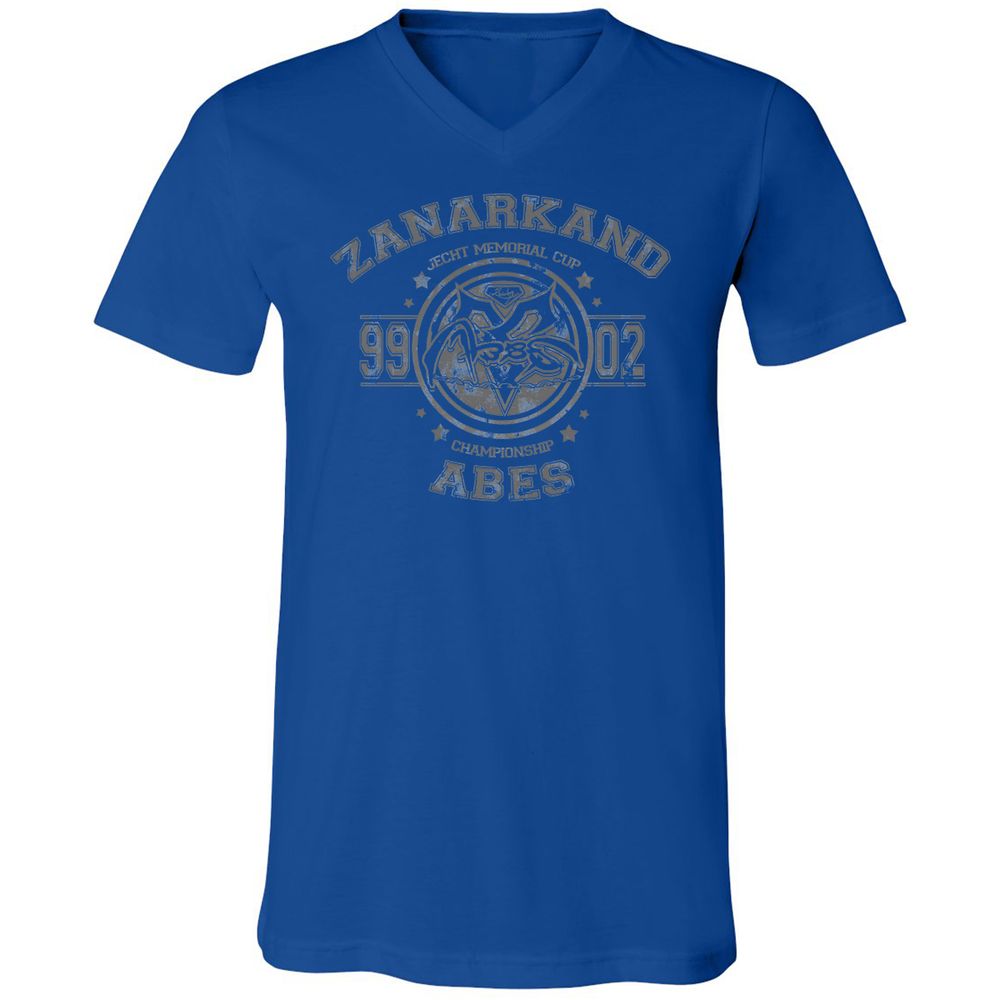 Unisex V-Neck T-Shirt - KBQXRZTL - True Royal - 4