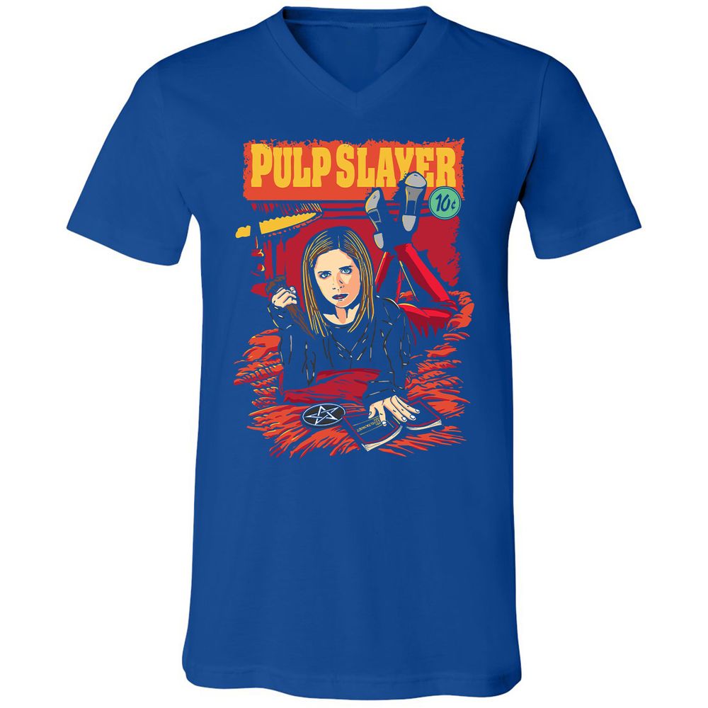 Unisex V-Neck T-Shirt - VH1AD7EJ - True Royal - 4