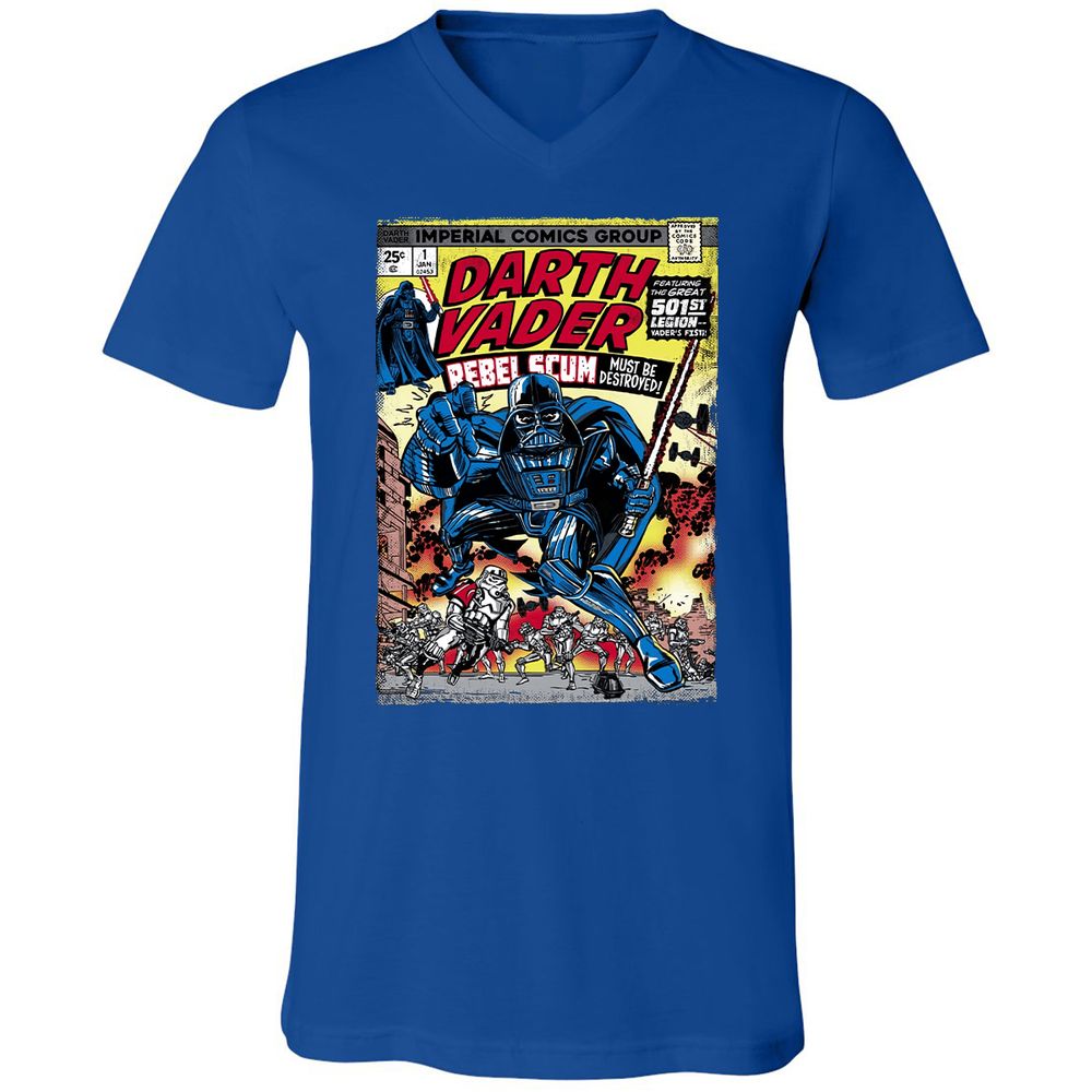 Unisex V-Neck T-Shirt - SB6UK3FJ - True Royal - 4