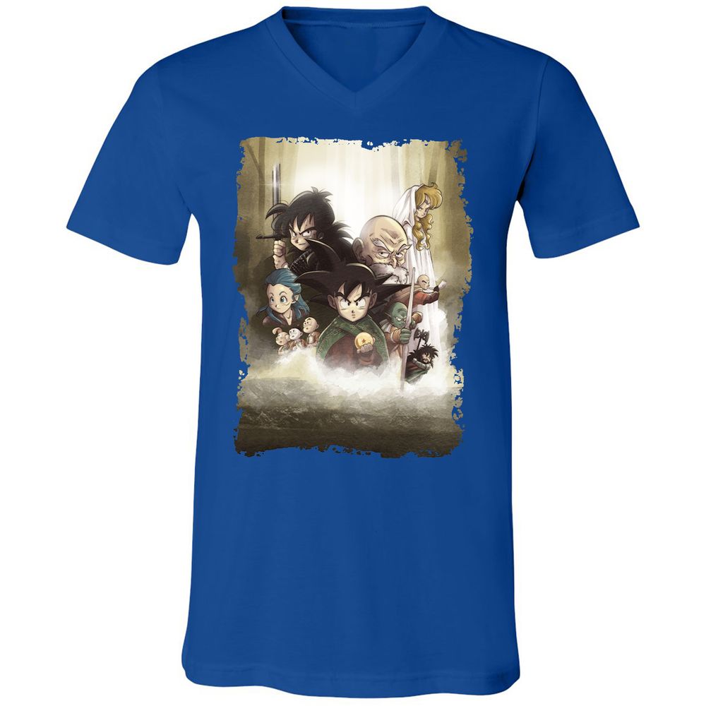 Unisex V-Neck T-Shirt - ZNUUR6J7 - True Royal - 4