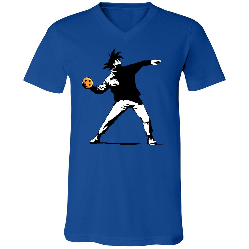Unisex V-Neck T-Shirt - KEVQBWVK - True Royal - 4