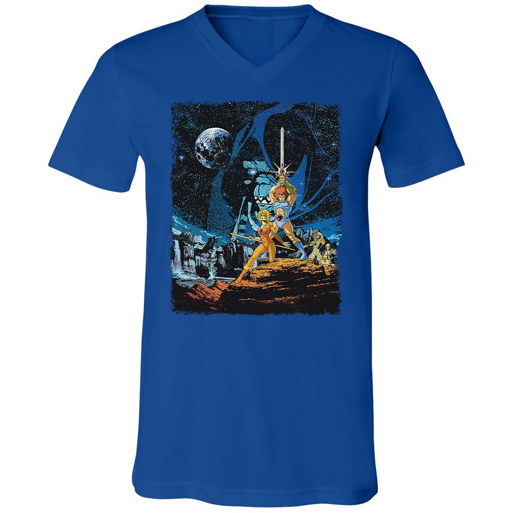 Unisex V-Neck T-Shirt - 3J39DZBL - True Royal - 4
