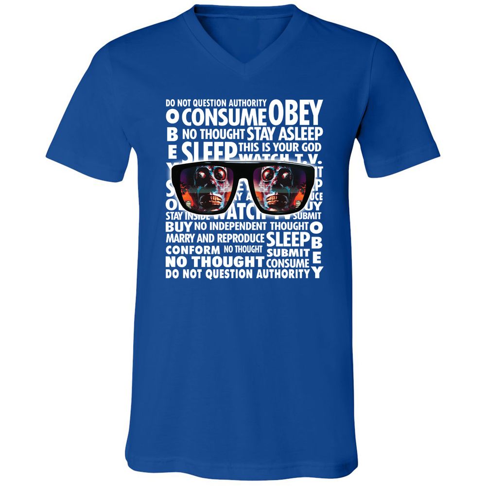 Unisex V-Neck T-Shirt - 234MZWL2 - True Royal - 4