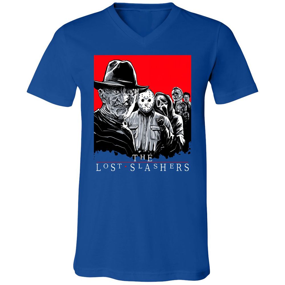 Unisex V-Neck T-Shirt - S7BNWG98 - True Royal - 4