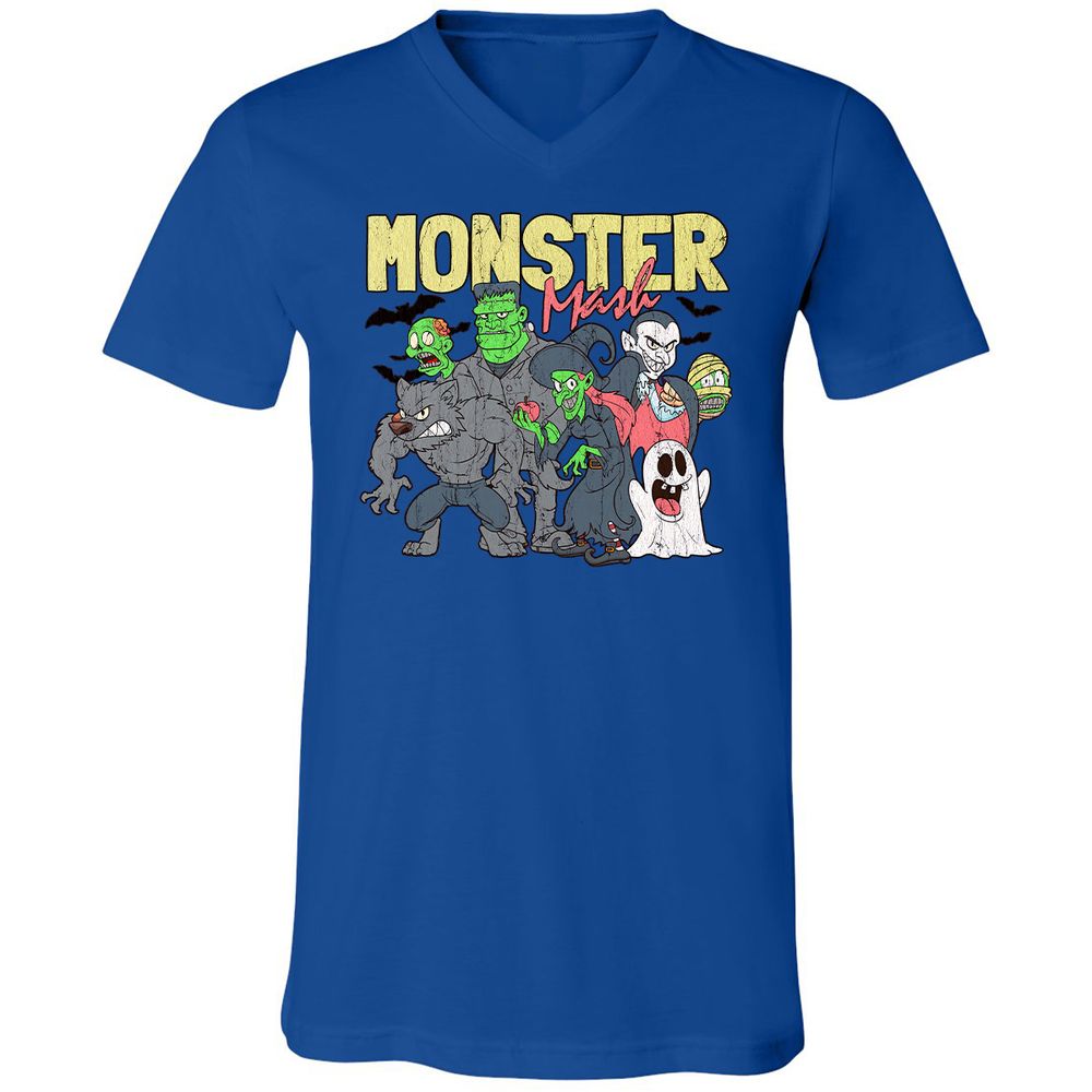 Unisex V-Neck T-Shirt - F5MWNDA2 - True Royal - 4