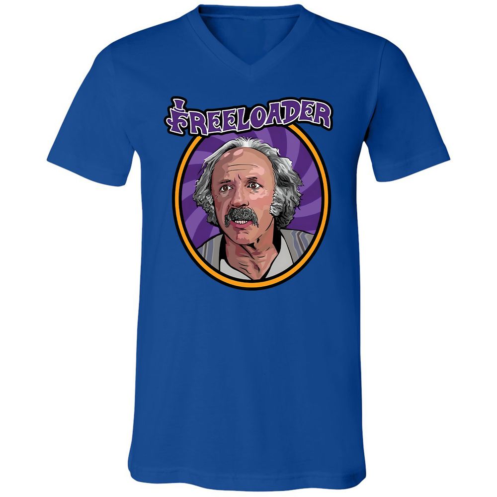Unisex V-Neck T-Shirt - HVDGK9JR - True Royal - 4