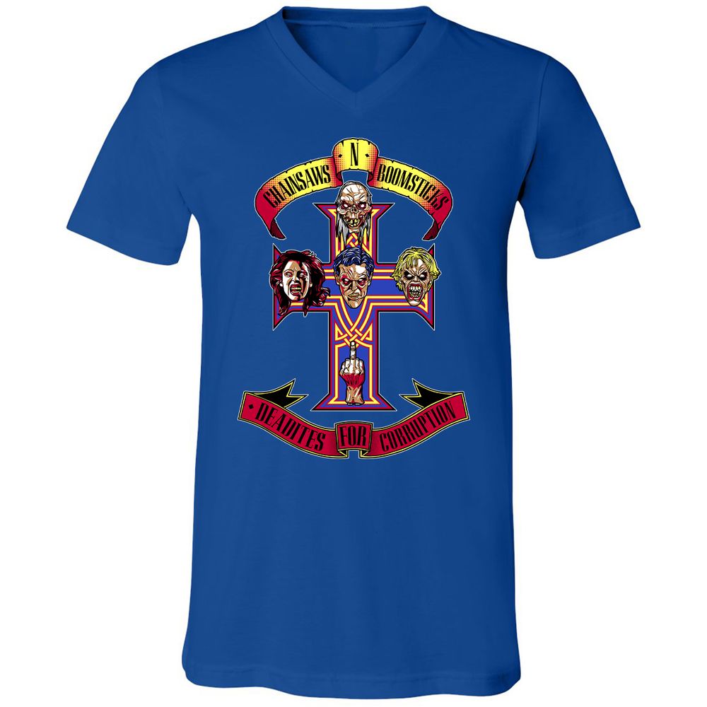 Unisex V-Neck T-Shirt - QQ23437K - True Royal - 4