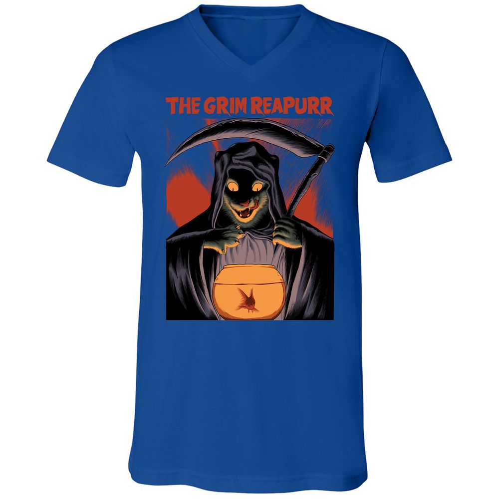 Unisex V-Neck T-Shirt - P2FJHAYT - True Royal - 4