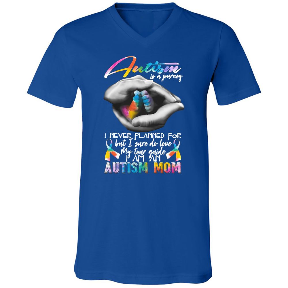 Unisex V-Neck T-Shirt - P1BDKZLG - True Royal - 4