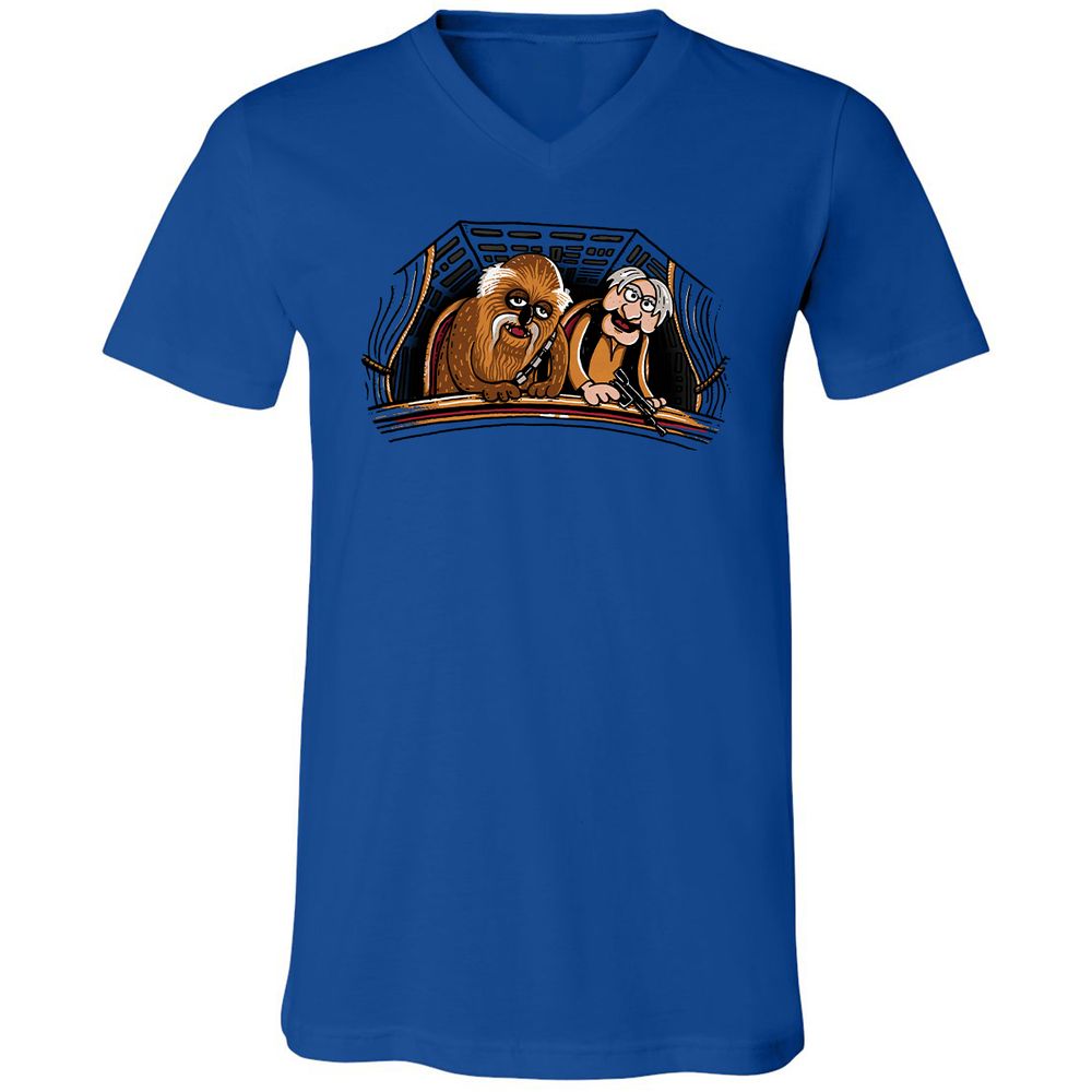 Unisex V-Neck T-Shirt - R3ASTY1R - True Royal - 4