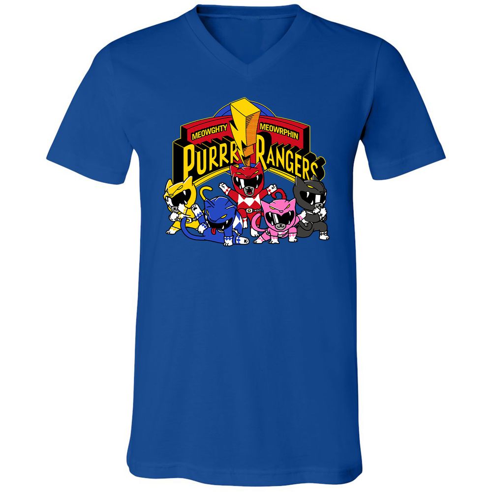 Unisex V-Neck T-Shirt - ZK27NSMQ - True Royal - 4