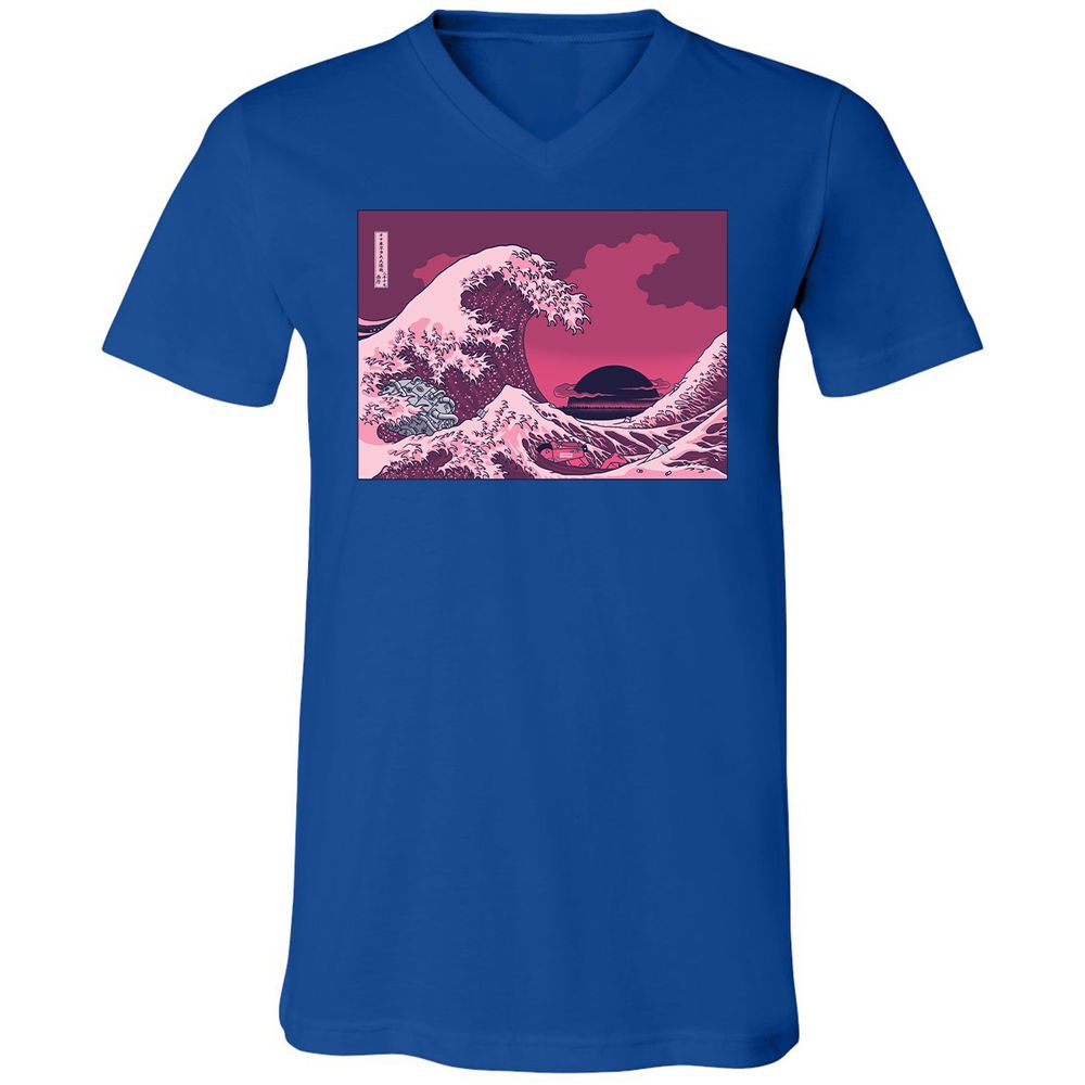 Unisex V-Neck T-Shirt - X3K16NQX - True Royal - 4