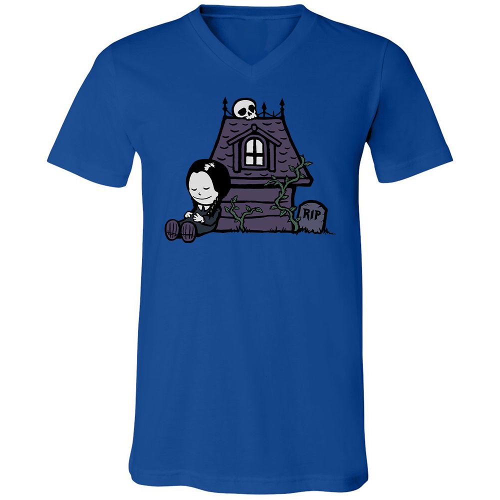 Unisex V-Neck T-Shirt - AVVDEVFL - True Royal - 4