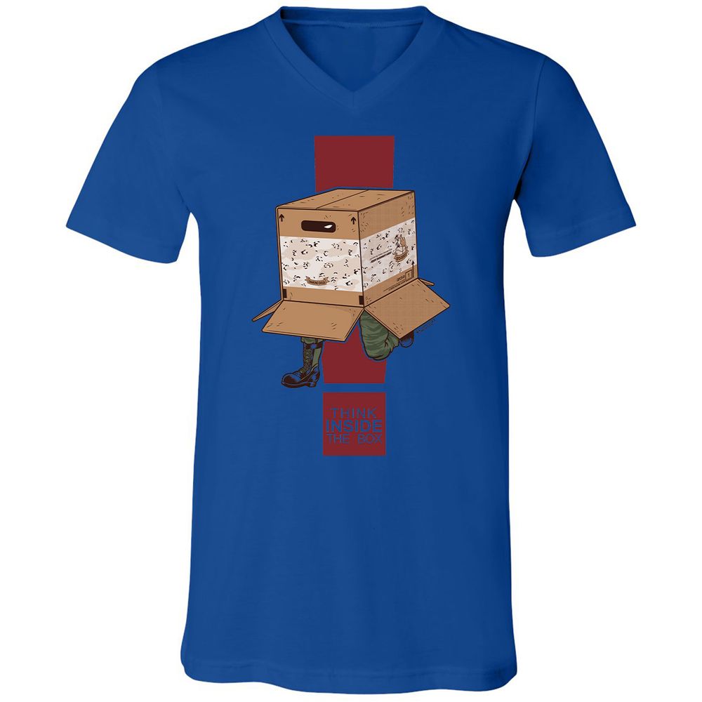 Unisex V-Neck T-Shirt - 7ESS9F1M - True Royal - 4