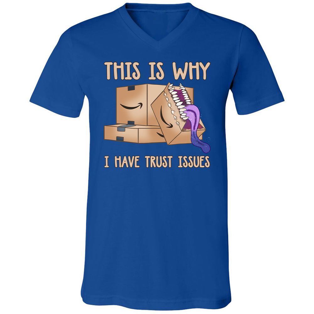 Unisex V-Neck T-Shirt - SBQ6NZ6K - True Royal - 4