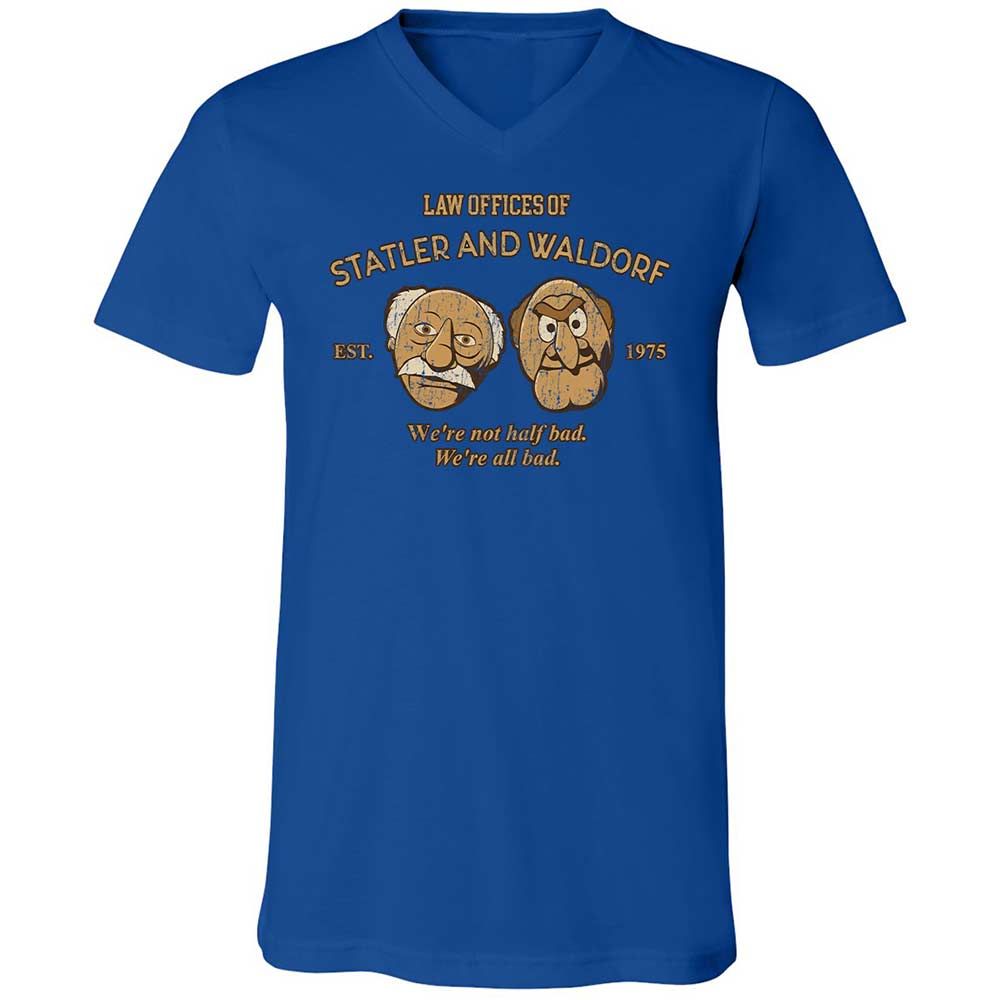 Unisex V-Neck T-Shirt - 1VMU8ZUK - True Royal - 4