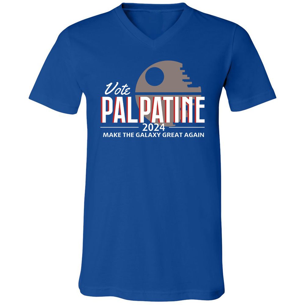 Unisex V-Neck T-Shirt - NY4ECKLM - True Royal - 4