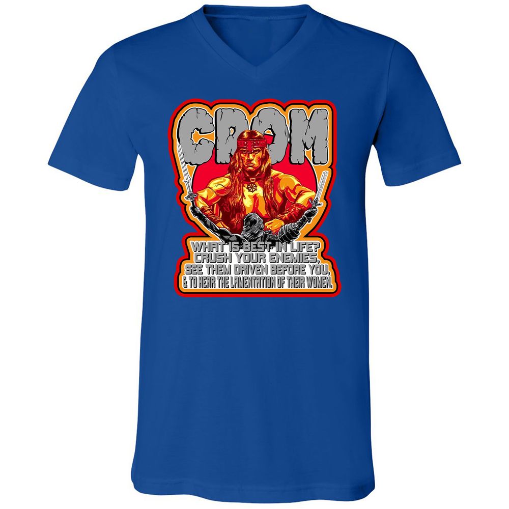 Unisex V-Neck T-Shirt - G2HUM18G - True Royal - 4