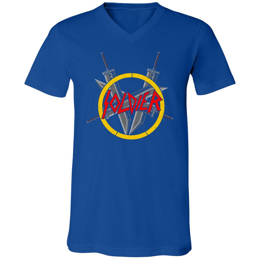 Unisex V-Neck T-Shirt - W4ZU91M4 - True Royal - 4