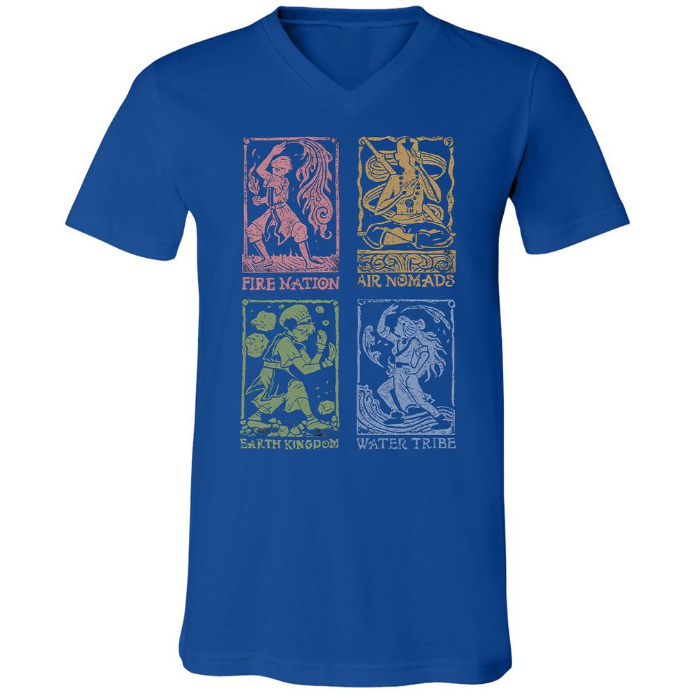 Unisex V-Neck T-Shirt - XSV3BGDW - True Royal - 4