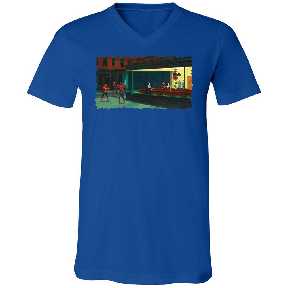 Unisex V-Neck T-Shirt - 7KHMLFJZ - True Royal - 4