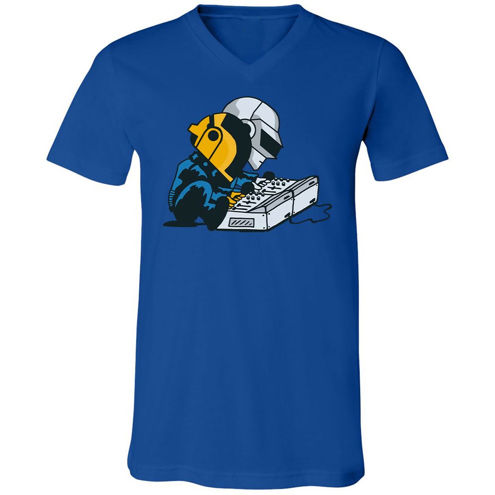 Unisex V-Neck T-Shirt - K37S9GT4 - True Royal - 4