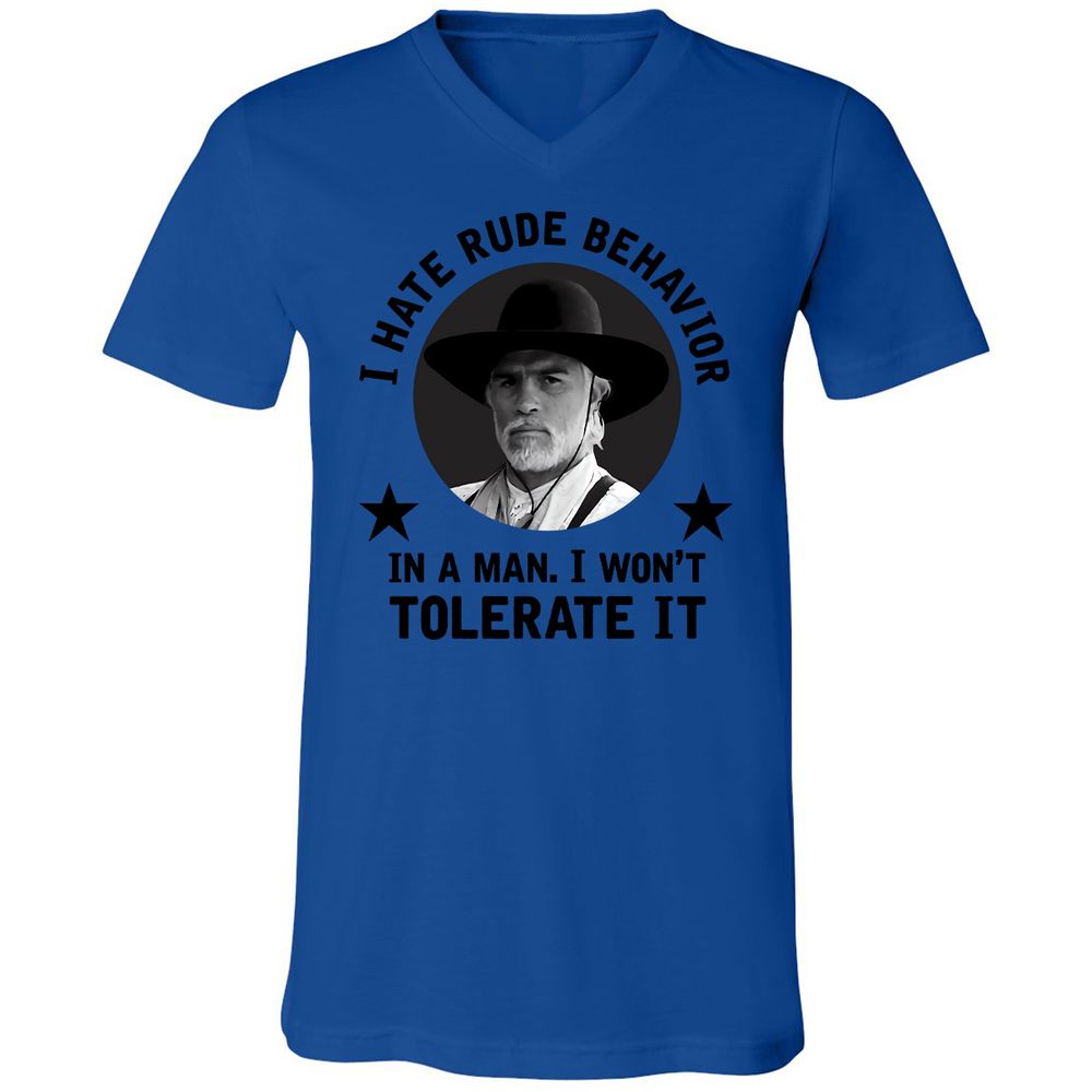 Unisex V-Neck T-Shirt - ERQY7DTT - True Royal - 4