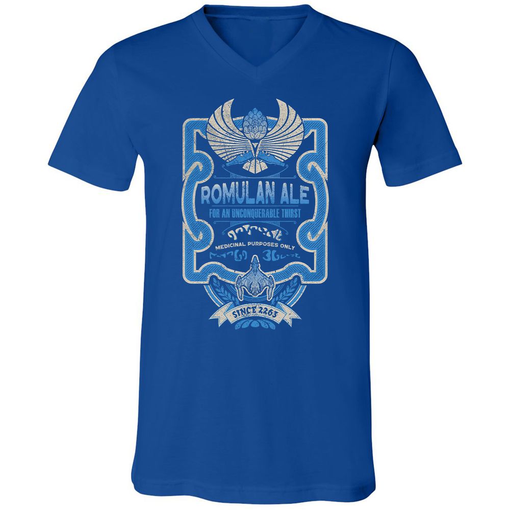 Unisex V-Neck T-Shirt - 3DCUEBJJ - True Royal - 4