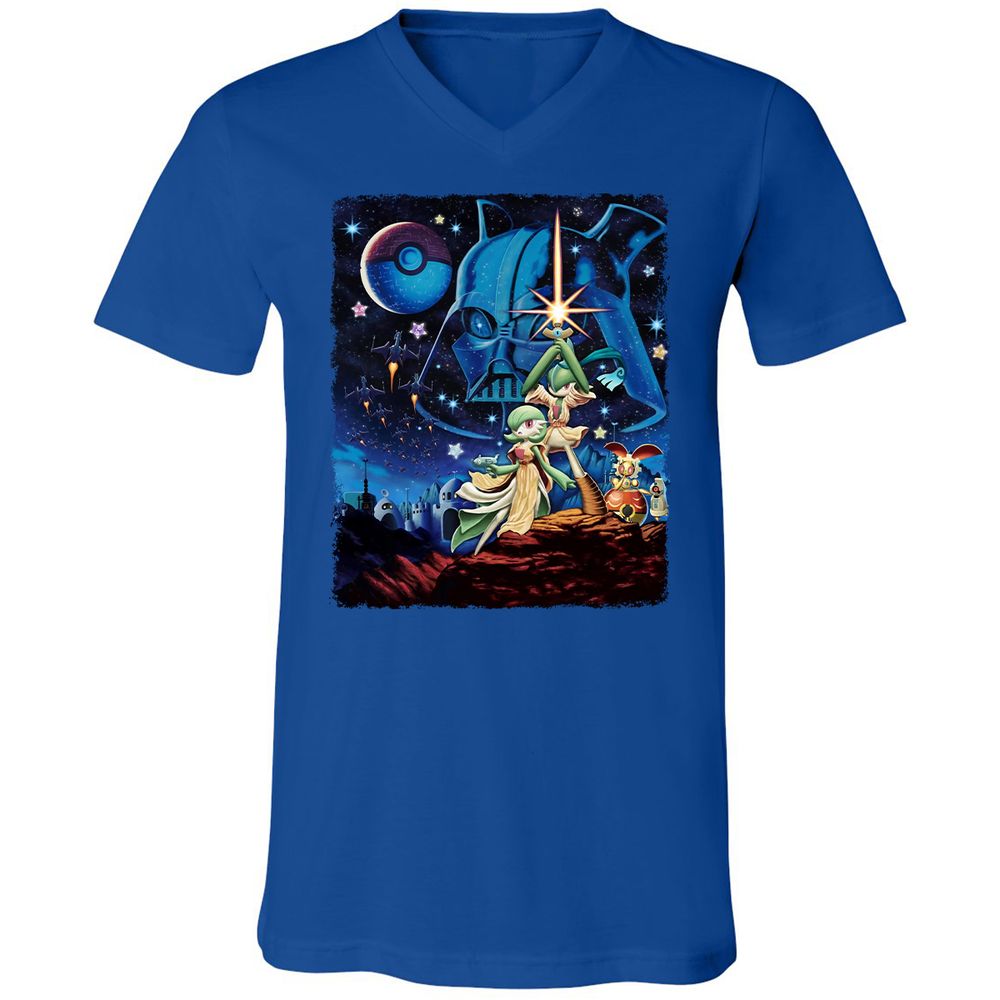 Unisex V-Neck T-Shirt - 72AAMFNZ - True Royal - 4