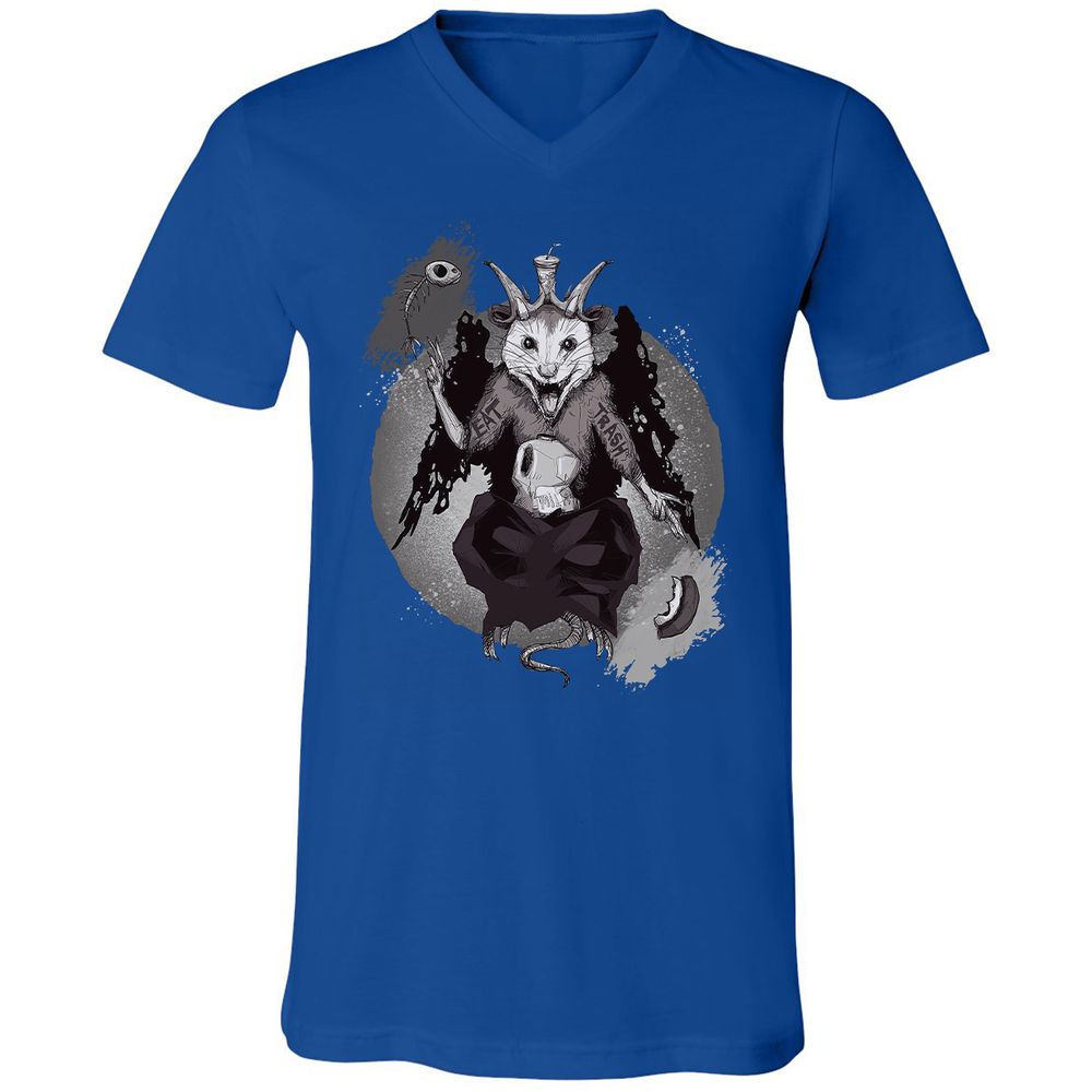 Unisex V-Neck T-Shirt - XSYJXMVR - True Royal - 4