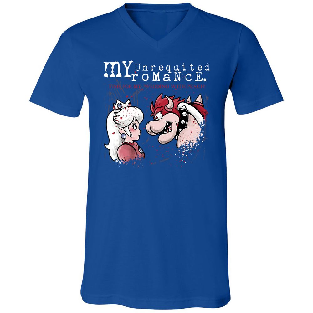 Unisex V-Neck T-Shirt - JVZPF9CR - True Royal - 4