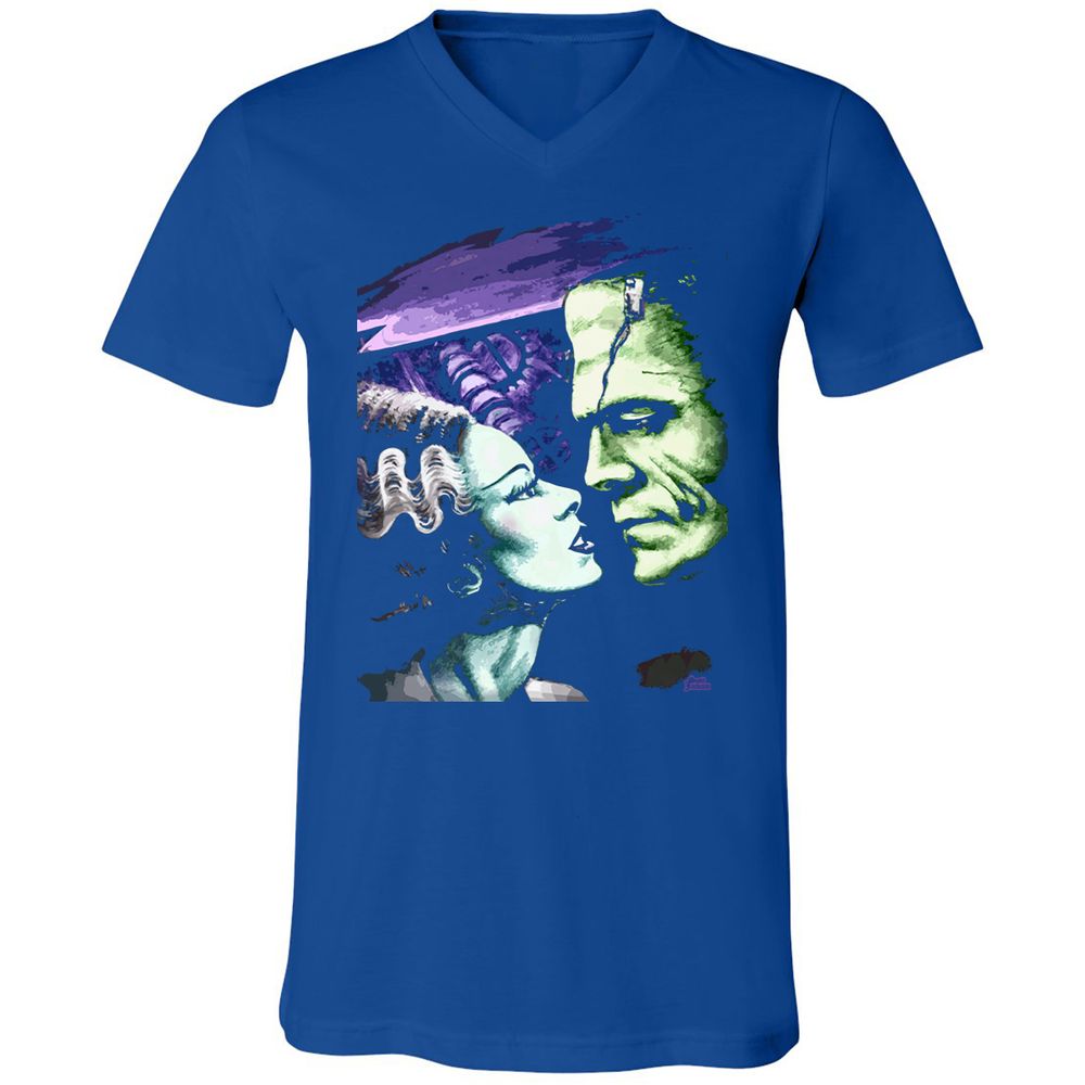 Unisex V-Neck T-Shirt - 8FCJXLRW - True Royal - 4
