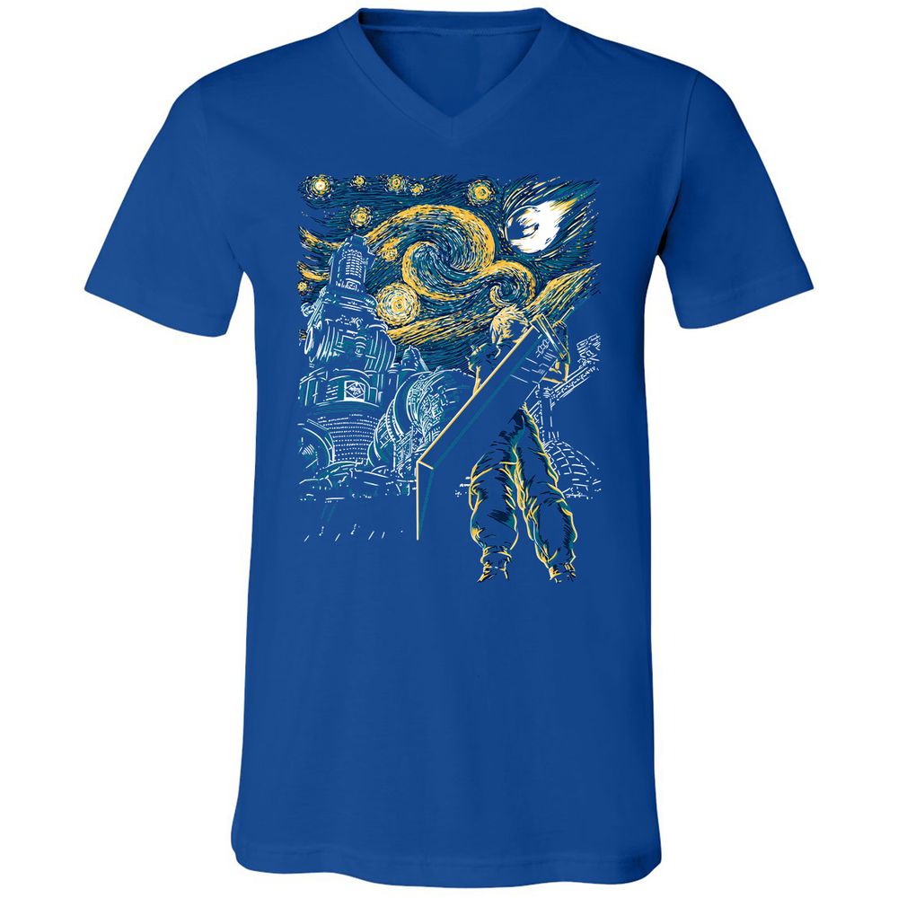 Unisex V-Neck T-Shirt - KHKSH84N - True Royal - 4