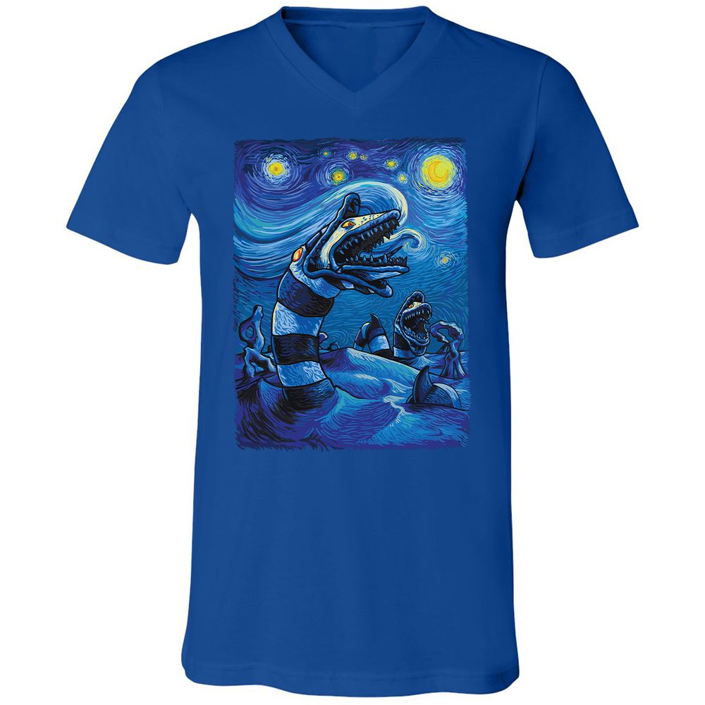 Unisex V-Neck T-Shirt - KTGJBJ3R - True Royal - 4