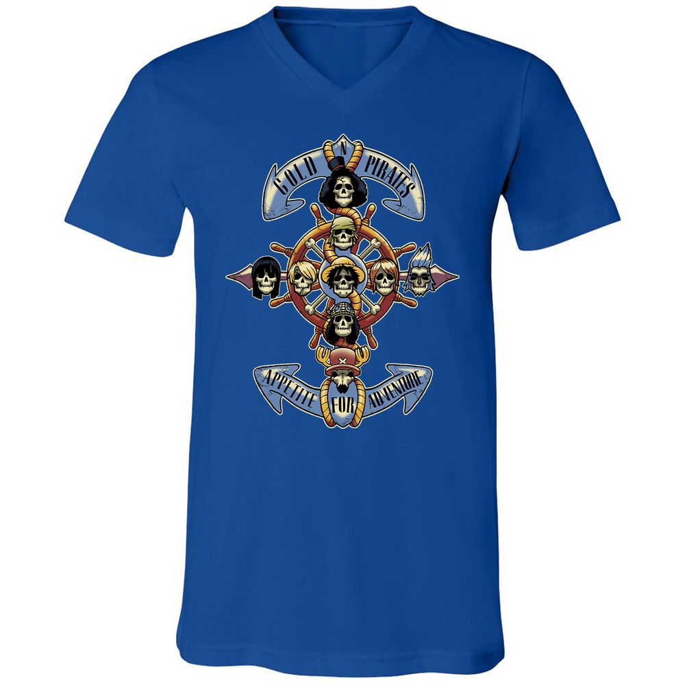 Unisex V-Neck T-Shirt - NPJ5LTPQ - True Royal - 4