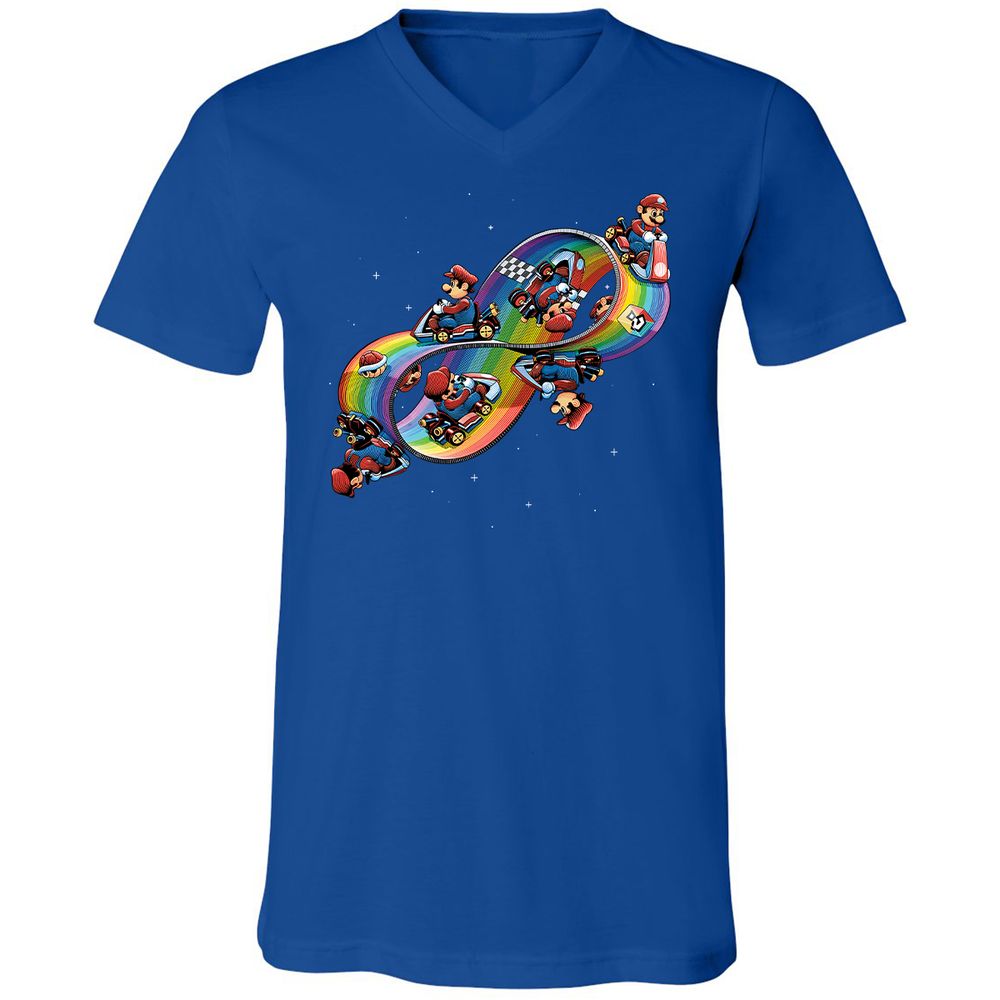 Unisex V-Neck T-Shirt - BV8BXCJY - True Royal - 4