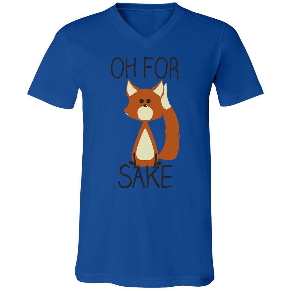 Unisex V-Neck T-Shirt - HP9JT6A8 - True Royal - 4