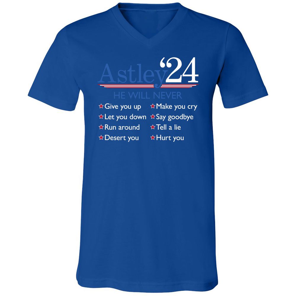 Unisex V-Neck T-Shirt - YCU4QJHC - True Royal - 4