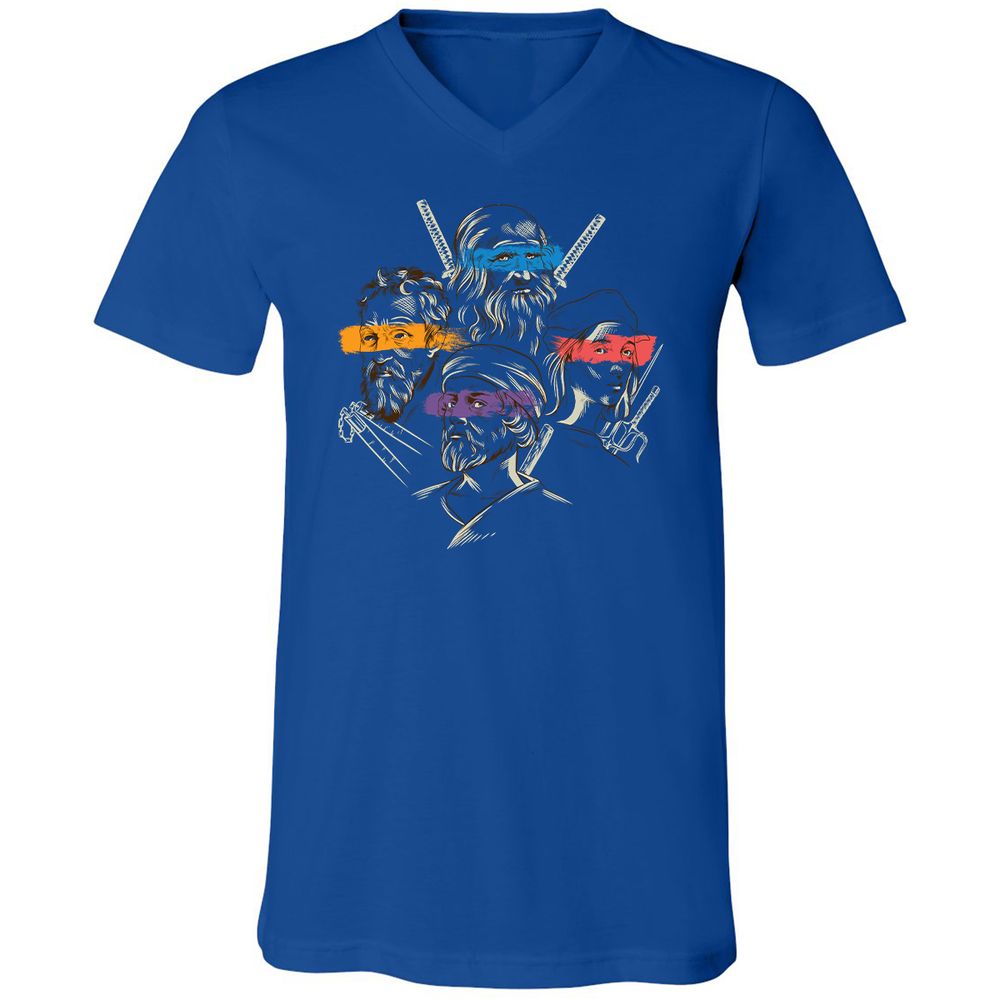 Unisex V-Neck T-Shirt - XWC2EHB2 - True Royal - 4
