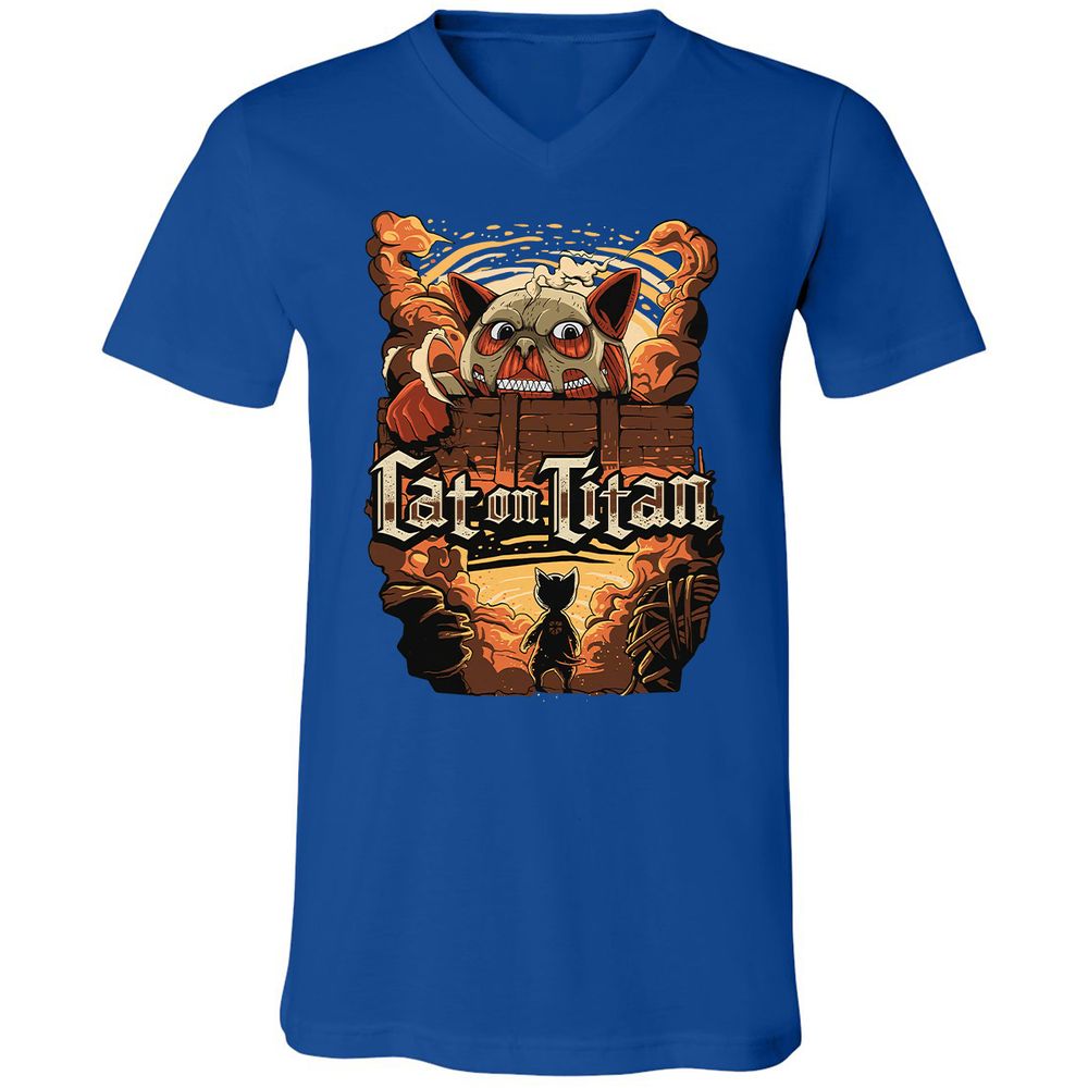 Unisex V-Neck T-Shirt - SJA7X22M - True Royal - 4