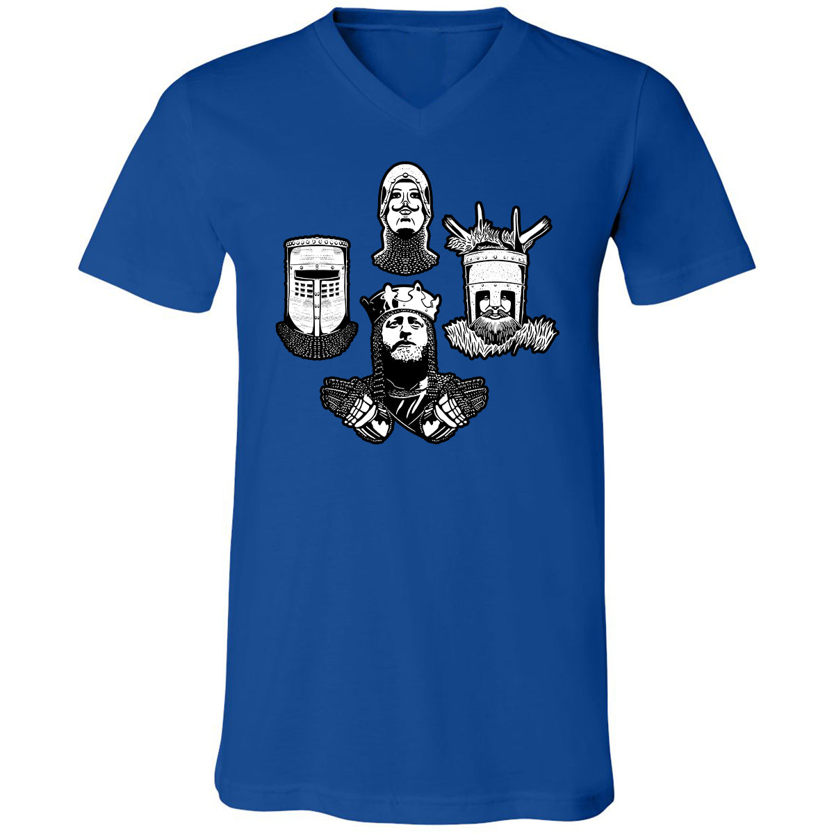 Unisex V-Neck T-Shirt - AL1ZGGQC - True Royal - 4