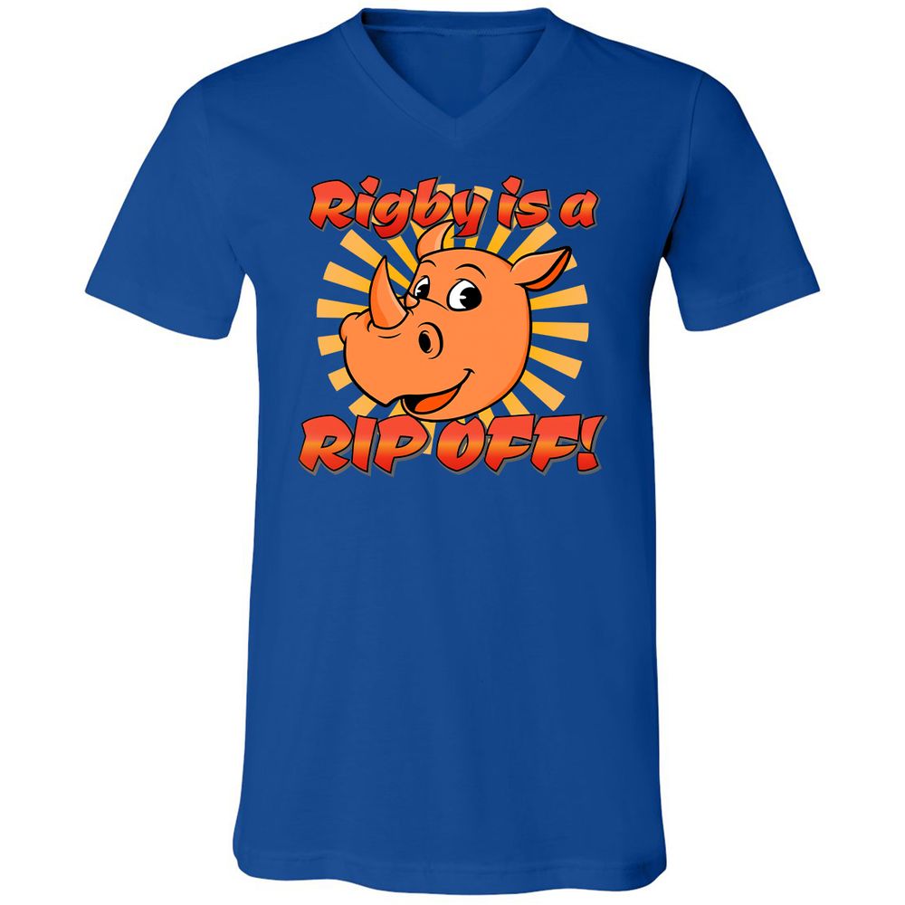Unisex V-Neck T-Shirt - LCDTR7VR - True Royal - 4