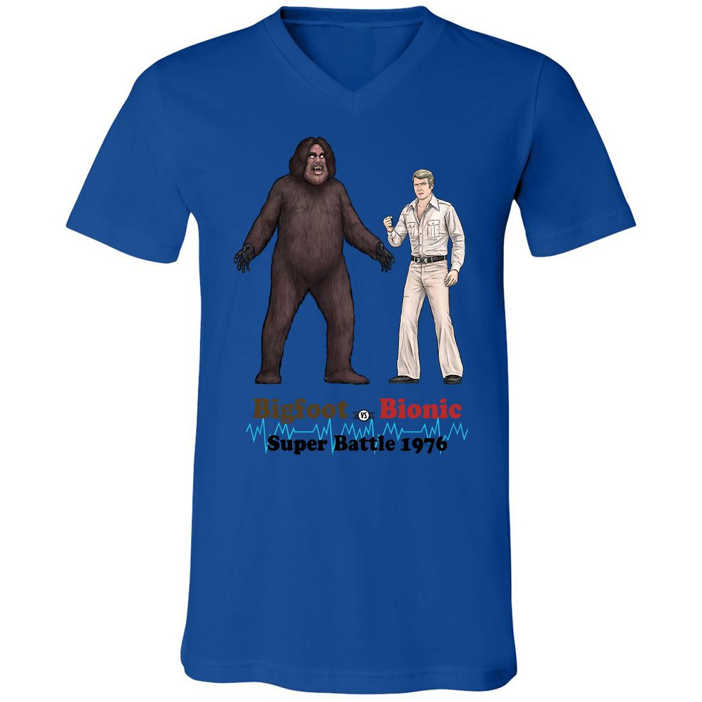 Unisex V-Neck T-Shirt - G7NMGAGQ - True Royal - 4
