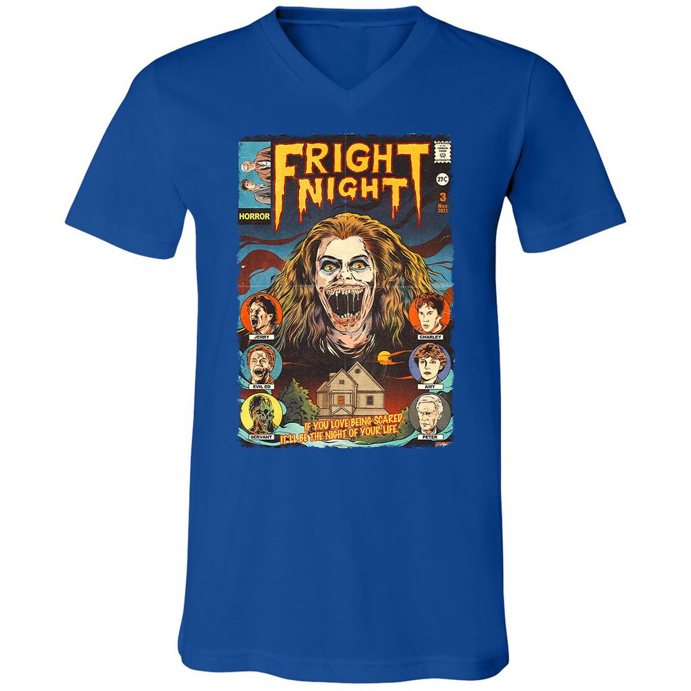 Unisex V-Neck T-Shirt - KL9EXPTB - True Royal - 4