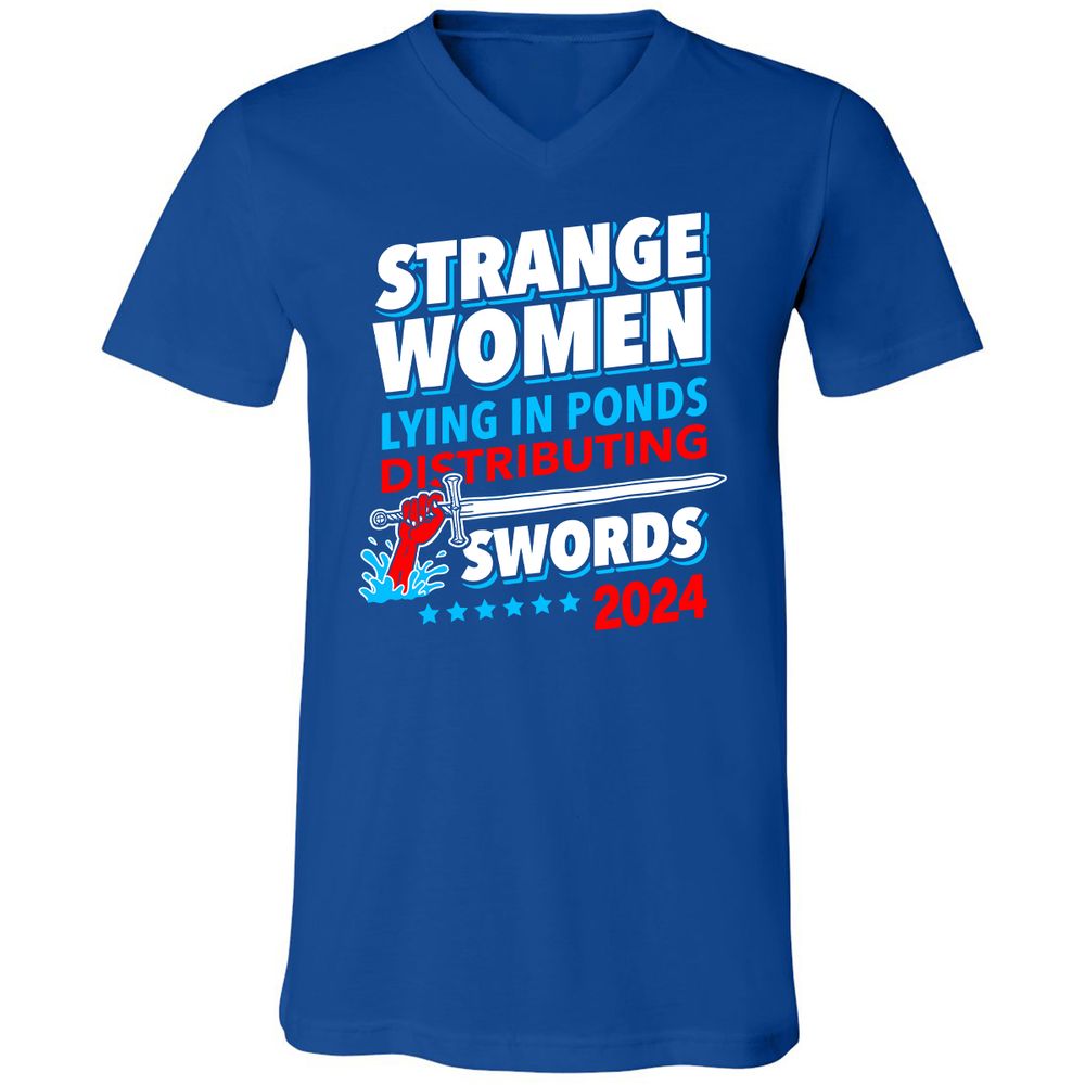 Unisex V-Neck T-Shirt - NBRBET69 - True Royal - 4