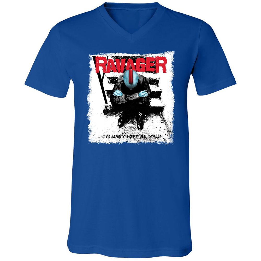 Unisex V-Neck T-Shirt - N2ZEES4V - True Royal - 4